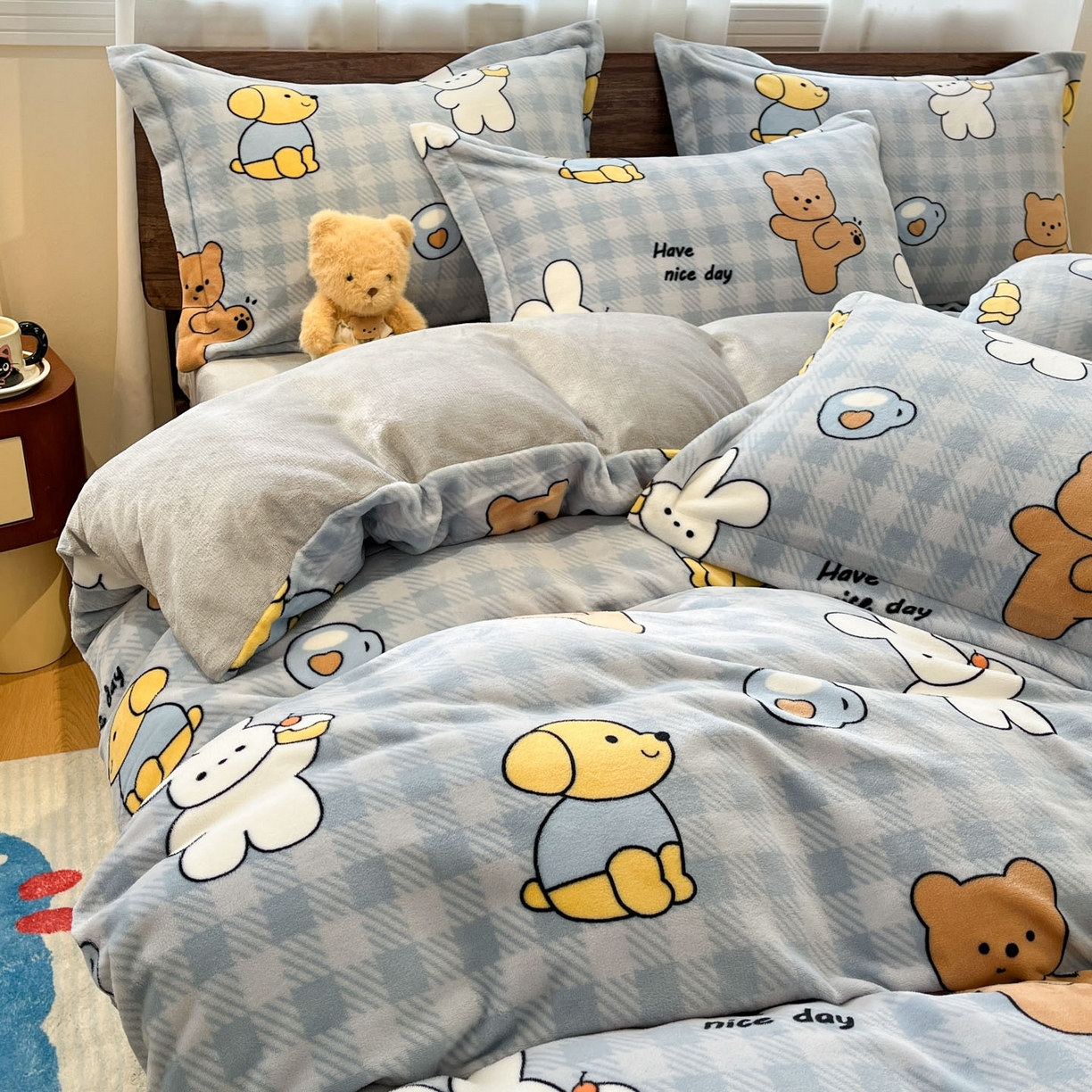 91家纺网 家纺一手货源 找家纺 （总）寻米 2025新款加厚牛奶绒印花床笠-大床牛奶绒床笠一号