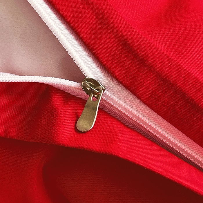 91家纺网 家纺一手货源 找家纺 （总）艾橙家纺 2025新款大红云朵棉刺绣婚庆系列四件套