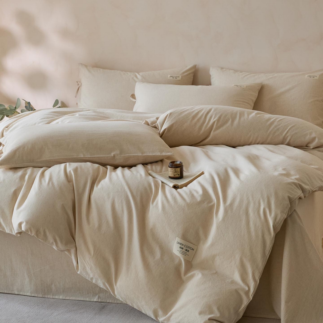 91家纺网 家纺一手货源 找家纺 （总）涵宸家纺 2025新款色织棉麻四件套系列-单被套