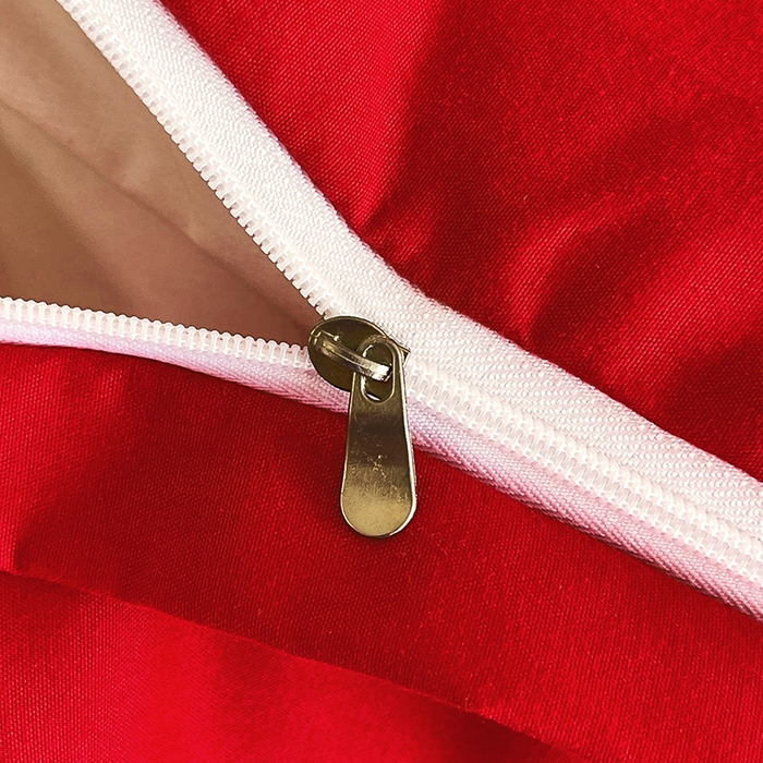 91家纺网 家纺一手货源 找家纺 艾橙家纺 2025新款大红云朵棉刺绣婚庆系列四件套 一生挚爱