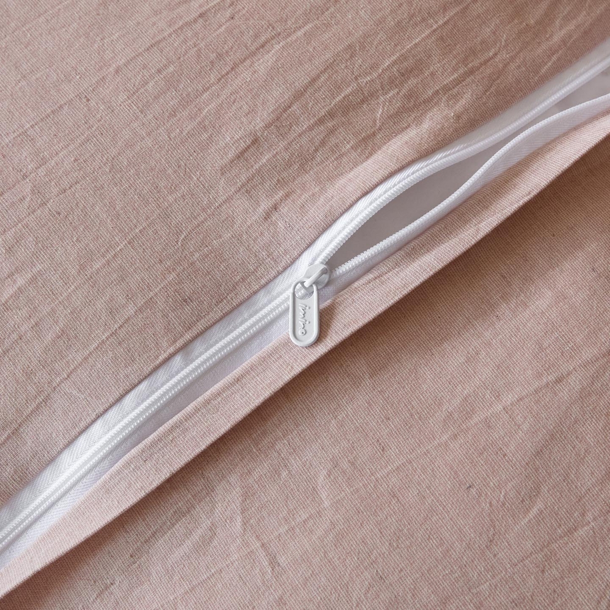 91家纺网 家纺一手货源 找家纺 涵宸家纺 2025新款色织棉麻四件套系列-单被套 原点-浅粉