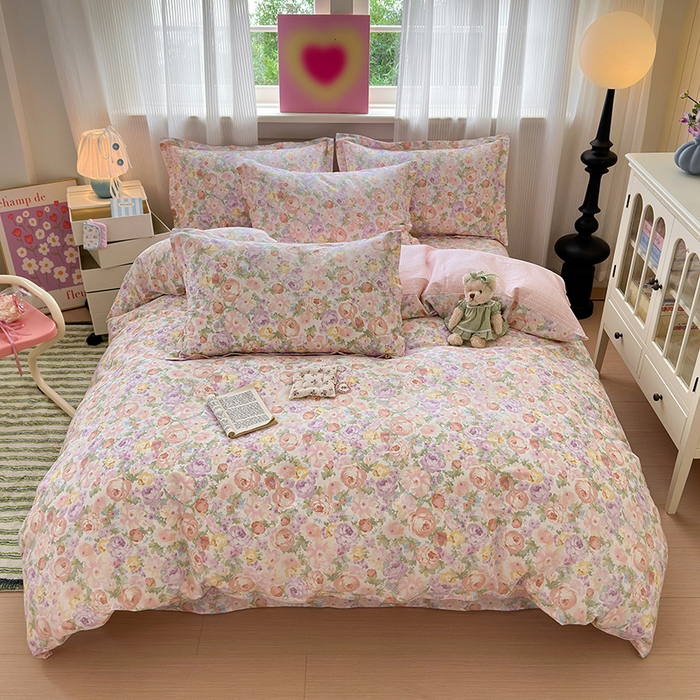 拾物记 2025新款A类12868全棉纯棉四件套-提供买家秀和质检报告 悦下花影