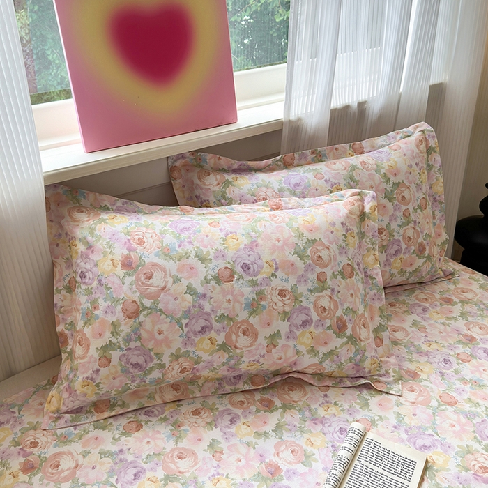 91家纺网 家纺一手货源 找家纺 拾物记 2025新款A类12868全棉纯棉四件套-提供买家秀和质检报告 悦下花影