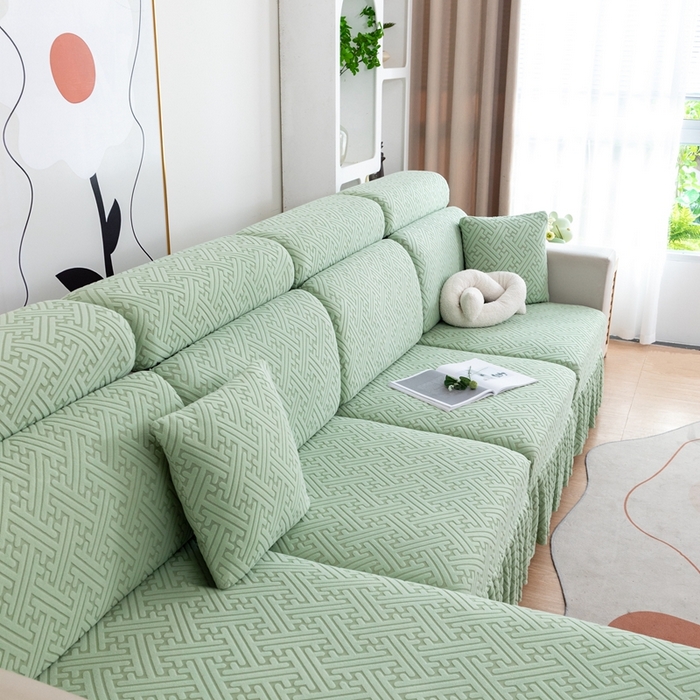 91家纺网 家纺一手货源 找家纺 （总）沐沐家纺 2025新款亲肤舒适雅致裙边沙发笠单品沙发笠单件沙发笠