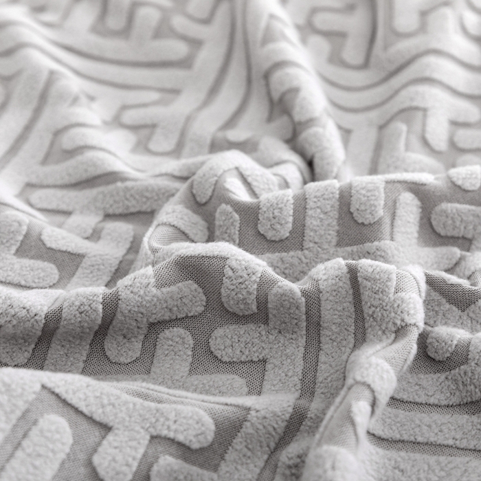 91家纺网 家纺一手货源 找家纺 沐沐家纺 2026新款亲肤舒适雅致裙边沙发笠单品沙发笠单件沙发笠 浅灰