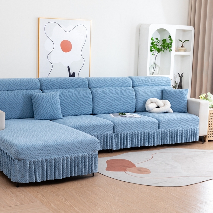 91家纺网 家纺一手货源 找家纺 （总）沐沐家纺 2025新款亲肤舒适雅致裙边沙发笠单品沙发笠单件沙发笠