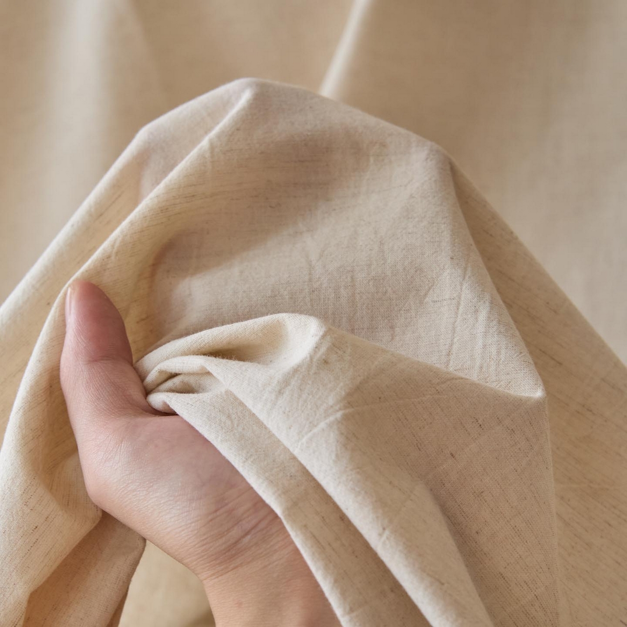 91家纺网 家纺一手货源 找家纺 涵宸家纺 2025新款色织棉麻四件套系列-单床单 棉麻-本色