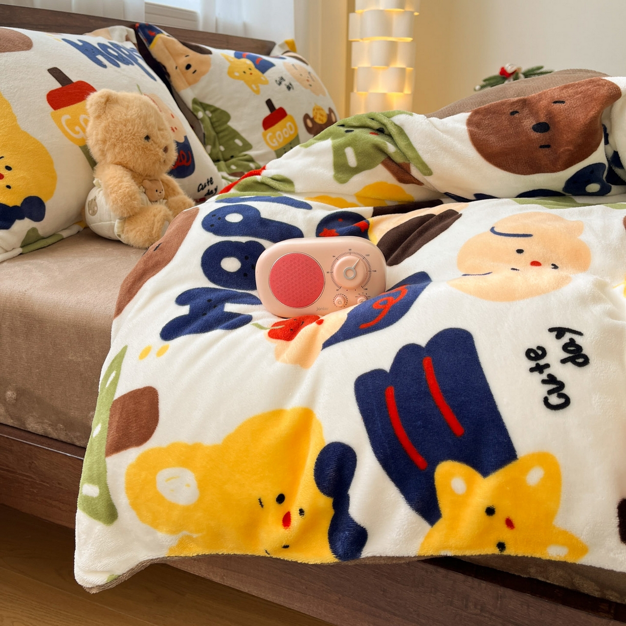 91家纺网 家纺一手货源 找家纺 寻米 2025新款加厚牛奶绒印花床笠-大床牛奶绒床笠一号 奇奇莫拉-咖啡