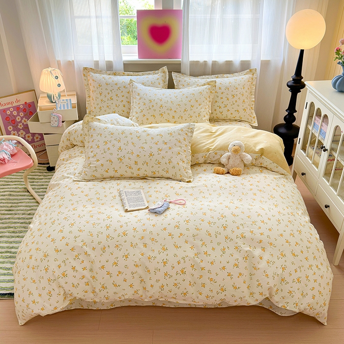 拾物记 2025新款A类12868全棉纯棉四件套-提供买家秀和质检报告 故事小黄花