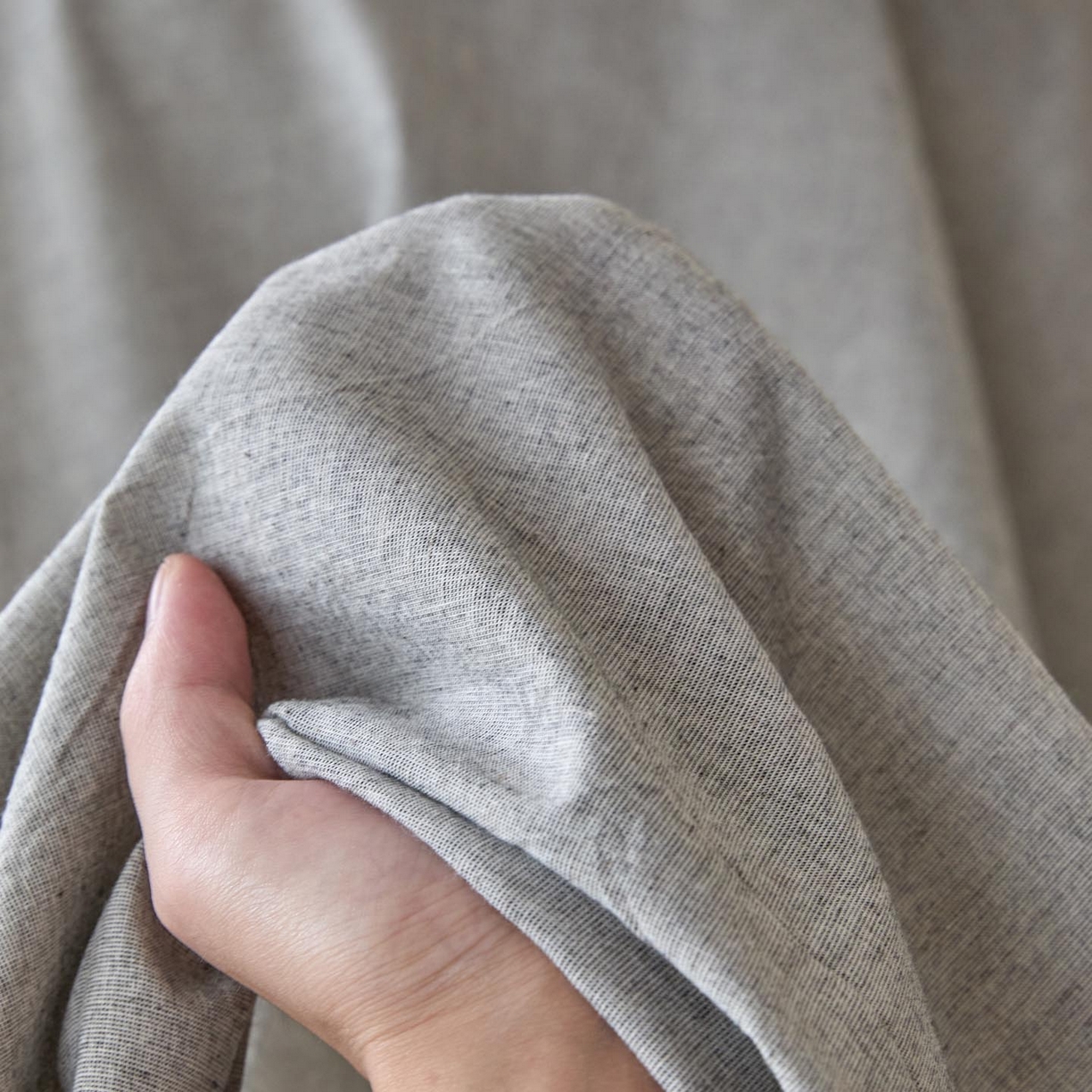 91家纺网 家纺一手货源 找家纺 涵宸家纺 2025新款色织棉麻四件套系列-单床单 棉麻-灰