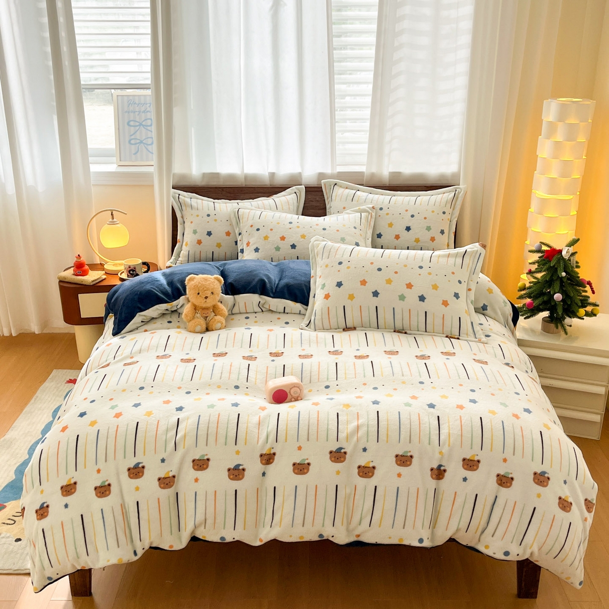 91家纺网 家纺一手货源 找家纺 寻米 2025新款加厚牛奶绒印花床笠-大床牛奶绒床笠一号 小熊维尼