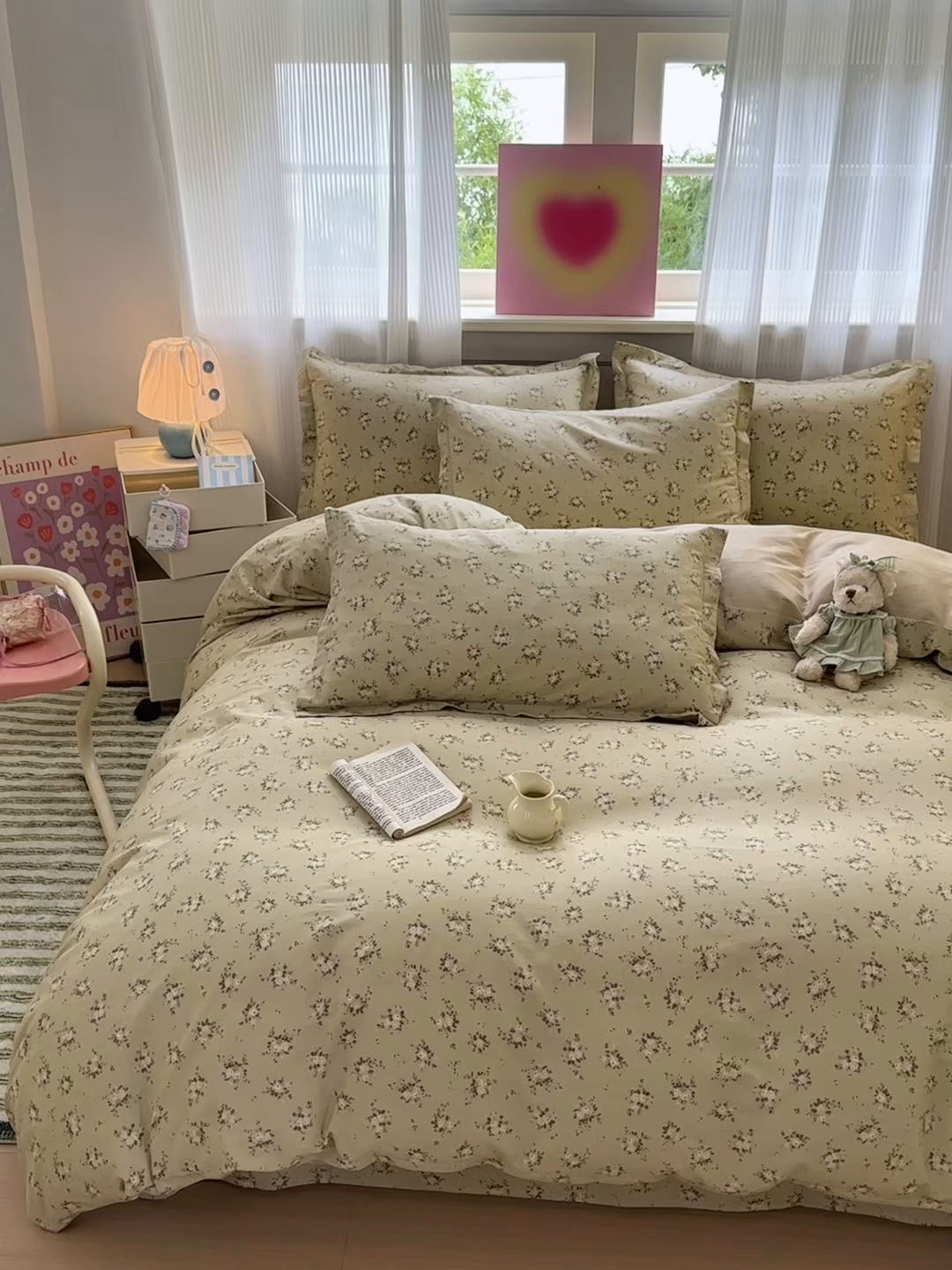 91家纺网 家纺一手货源 找家纺 拾物记 2025新款A类12868全棉纯棉四件套-提供买家秀和质检报告 恋青柠