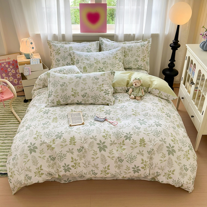 拾物记 2025新款A类12868全棉纯棉四件套-提供买家秀和质检报告 洛克庄园-绿