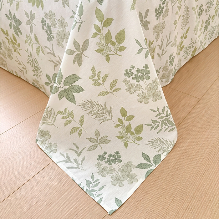 91家纺网 家纺一手货源 找家纺 拾物记 2025新款A类12868全棉纯棉四件套-提供买家秀和质检报告 洛克庄园-绿