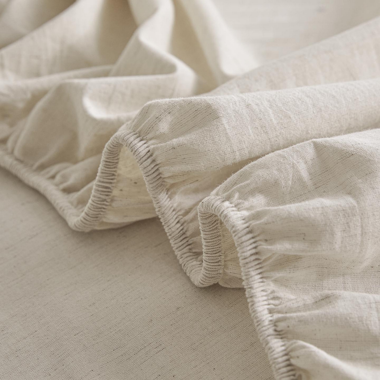 91家纺网 家纺一手货源 找家纺 （总）涵宸家纺 2025新款色织棉麻四件套系列-单床笠