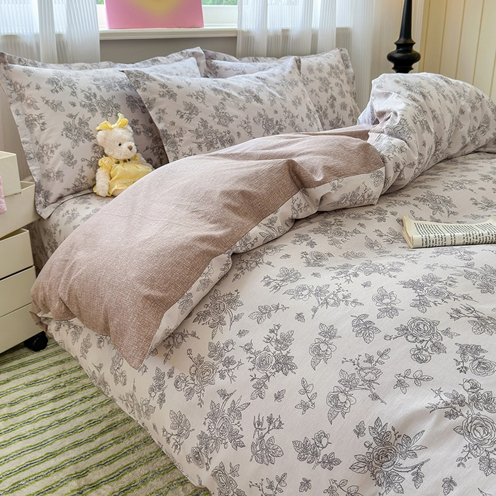 91家纺网 家纺一手货源 找家纺 拾物记 2025新款A类12868全棉纯棉四件套-提供买家秀和质检报告 摩菲