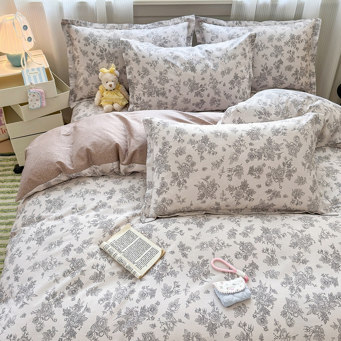 91家纺网 家纺一手货源 找家纺 拾物记 2025新款A类12868全棉纯棉四件套-提供买家秀和质检报告 摩菲