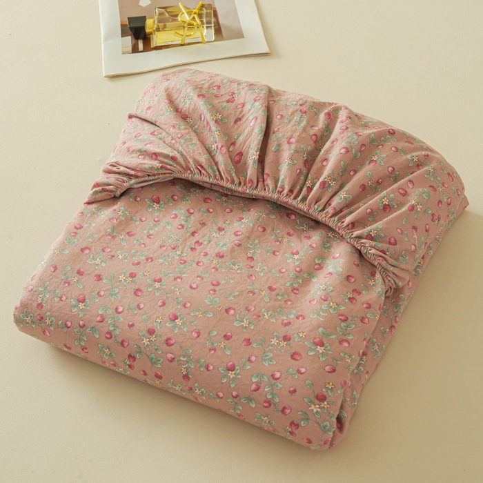 91家纺网 家纺一手货源 找家纺 （总）斯卡诺家纺 2025新款秋冬爆款古法水洗棉单床笠床笠三件套枕套