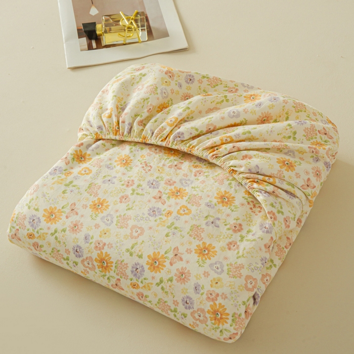 91家纺网 家纺一手货源 找家纺 （总）斯卡诺家纺 2025新款秋冬爆款古法水洗棉单床笠床笠三件套枕套