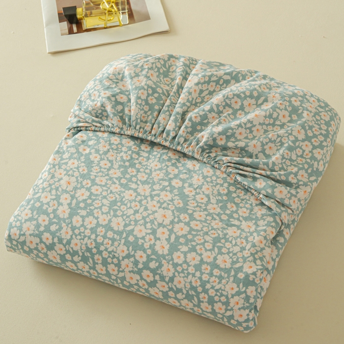 91家纺网 家纺一手货源 找家纺 （总）斯卡诺家纺 2025新款秋冬爆款古法水洗棉单床笠床笠三件套枕套