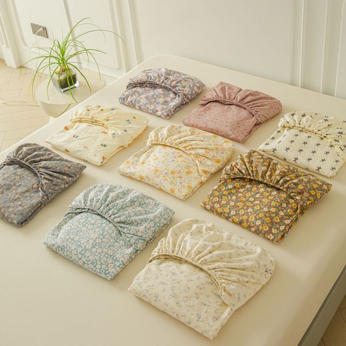 91家纺网 家纺一手货源 找家纺 （总）斯卡诺家纺 2025新款秋冬爆款古法水洗棉单床笠床笠三件套枕套