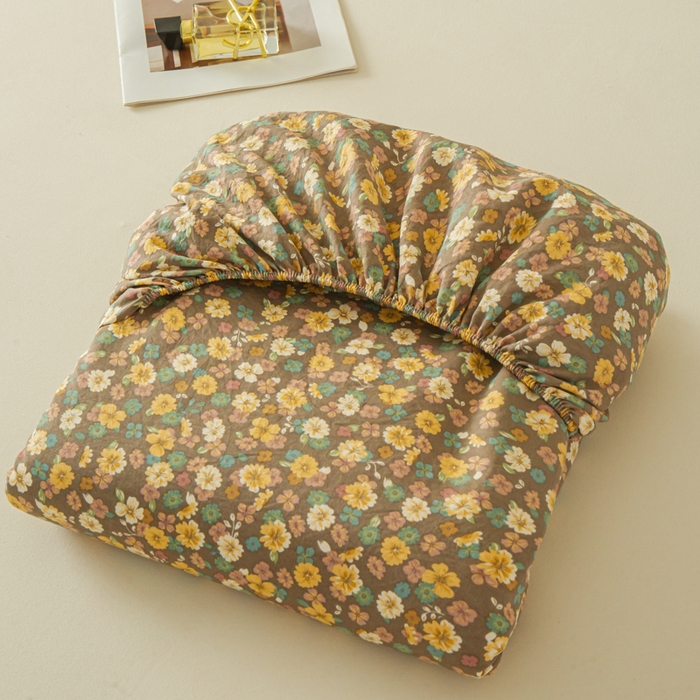 91家纺网 家纺一手货源 找家纺 （总）斯卡诺家纺 2025新款秋冬爆款古法水洗棉单床笠床笠三件套枕套