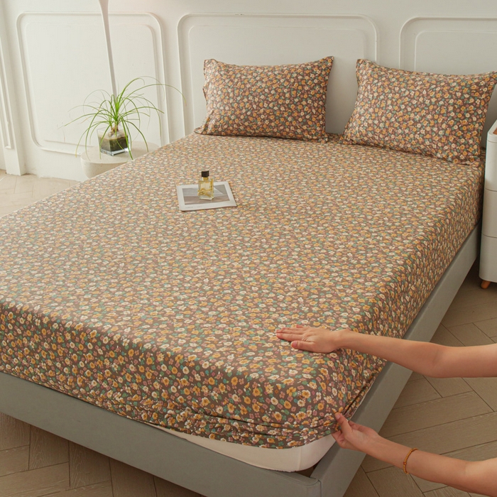 91家纺网 家纺一手货源 找家纺 （总）斯卡诺家纺 2025新款秋冬爆款古法水洗棉单床笠床笠三件套枕套