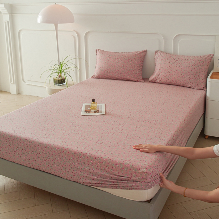 91家纺网 家纺一手货源 找家纺 （总）斯卡诺家纺 2025新款秋冬爆款古法水洗棉单床笠床笠三件套枕套