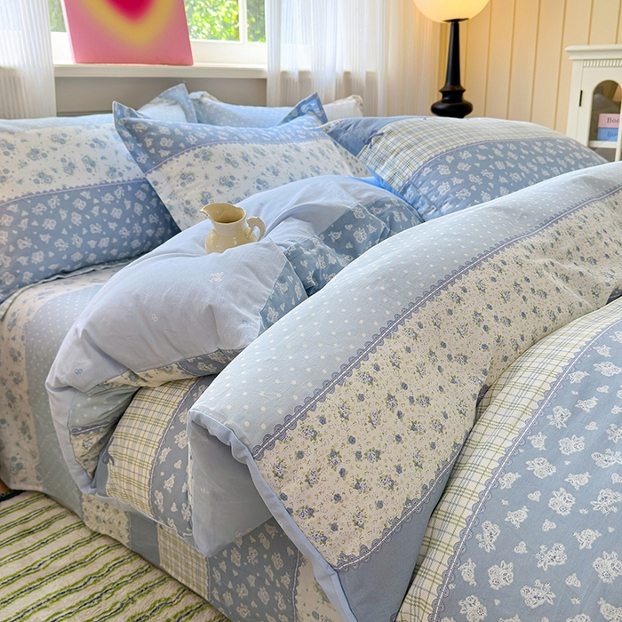 91家纺网 家纺一手货源 找家纺 拾物记 2025新款A类12868全棉纯棉四件套-提供买家秀和质检报告 暮风寻蝶