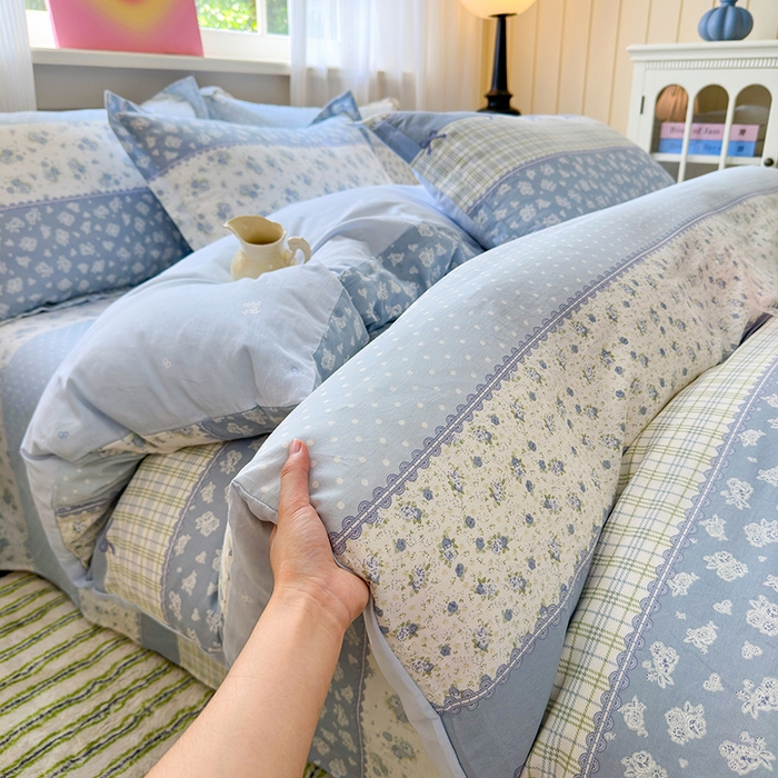 91家纺网 家纺一手货源 找家纺 拾物记 2025新款A类12868全棉纯棉四件套-提供买家秀和质检报告 暮风寻蝶