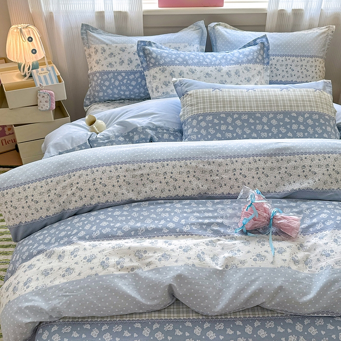 91家纺网 家纺一手货源 找家纺 拾物记 2025新款A类12868全棉纯棉四件套-提供买家秀和质检报告 暮风寻蝶