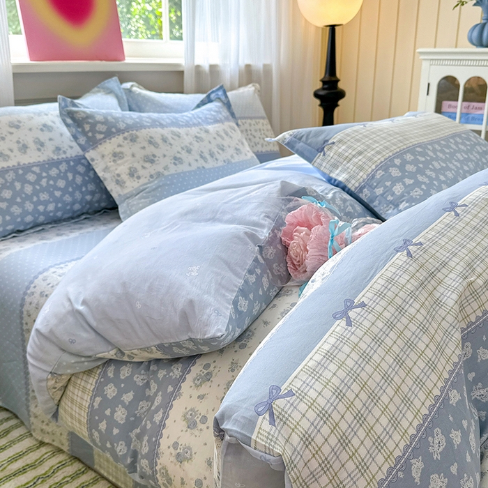 91家纺网 家纺一手货源 找家纺 拾物记 2025新款A类12868全棉纯棉四件套-提供买家秀和质检报告 暮风寻蝶