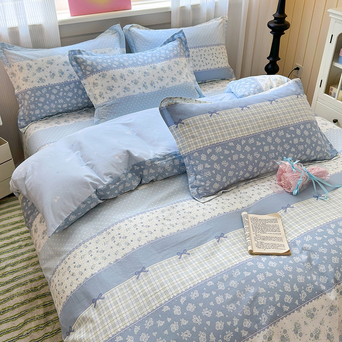 91家纺网 家纺一手货源 找家纺 拾物记 2025新款A类12868全棉纯棉四件套-提供买家秀和质检报告 暮风寻蝶