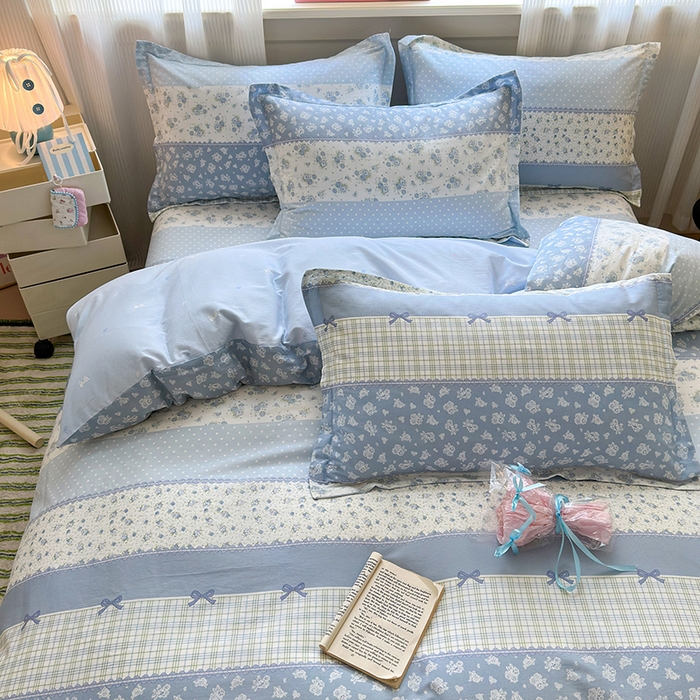 91家纺网 家纺一手货源 找家纺 拾物记 2025新款A类12868全棉纯棉四件套-提供买家秀和质检报告 暮风寻蝶