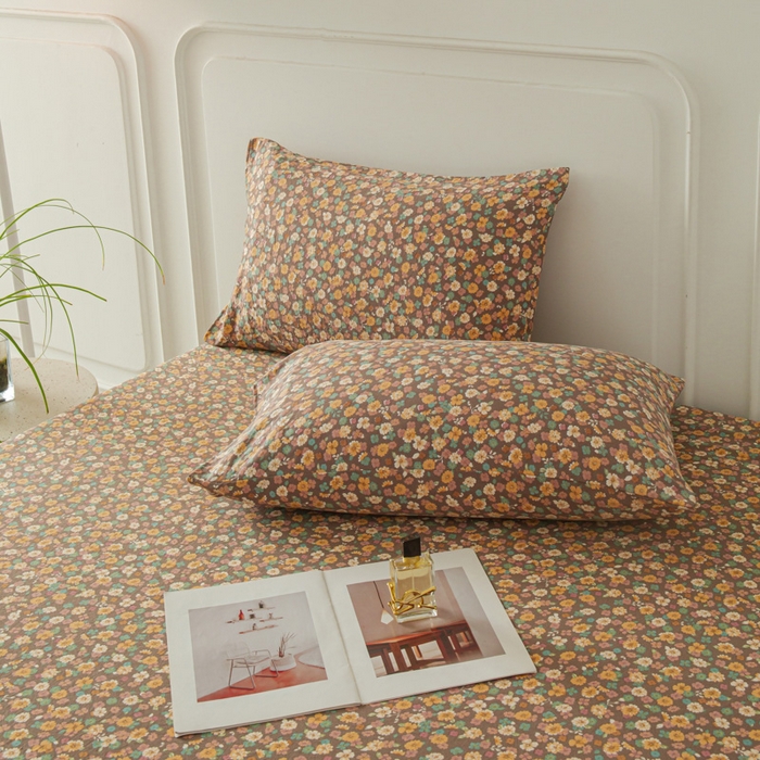 91家纺网 家纺一手货源 找家纺 斯卡诺家纺 2025新款秋冬爆款古法水洗棉单床笠床笠三件套枕套 花镜-床笠