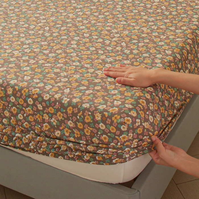 91家纺网 家纺一手货源 找家纺 斯卡诺家纺 2025新款秋冬爆款古法水洗棉单床笠床笠三件套枕套 花镜-床笠