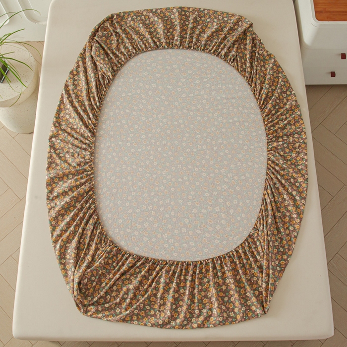 91家纺网 家纺一手货源 找家纺 斯卡诺家纺 2025新款秋冬爆款古法水洗棉单床笠床笠三件套枕套 花镜-床笠