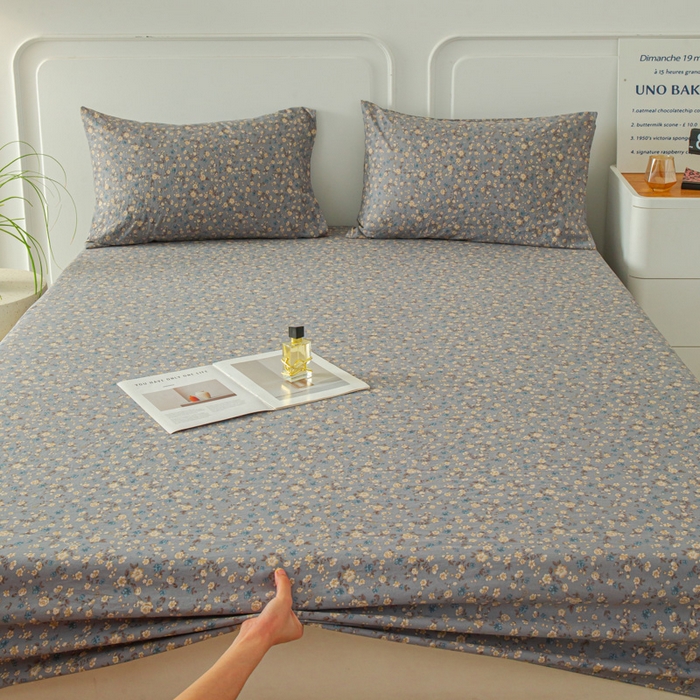 91家纺网 家纺一手货源 找家纺 斯卡诺家纺 2025新款秋冬爆款古法水洗棉单床笠床笠三件套枕套 晚风-床笠