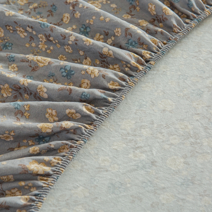 91家纺网 家纺一手货源 找家纺 斯卡诺家纺 2025新款秋冬爆款古法水洗棉单床笠床笠三件套枕套 晚风-床笠