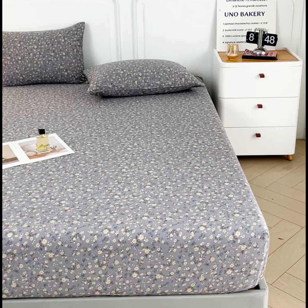 91家纺网 家纺一手货源 找家纺 斯卡诺家纺 2025新款秋冬爆款古法水洗棉单床笠床笠三件套枕套 晚风-床笠