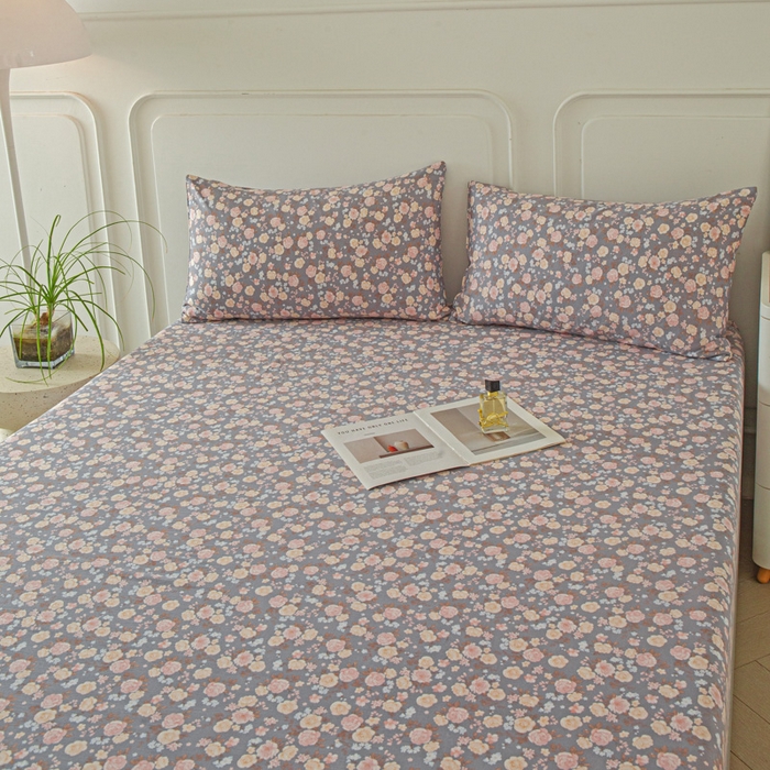 91家纺网 家纺一手货源 找家纺 斯卡诺家纺 2025新款秋冬爆款古法水洗棉单床笠床笠三件套枕套 一见倾心-床笠