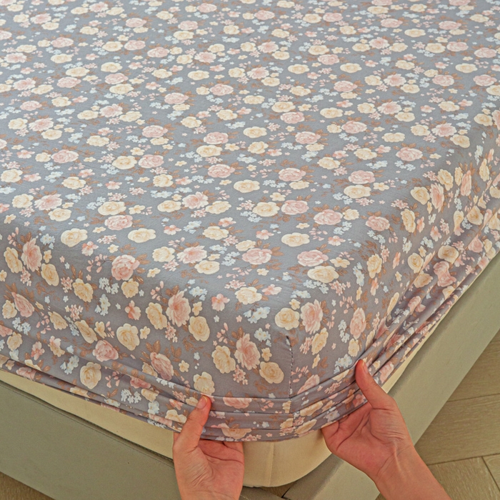 91家纺网 家纺一手货源 找家纺 斯卡诺家纺 2025新款秋冬爆款古法水洗棉单床笠床笠三件套枕套 一见倾心-床笠