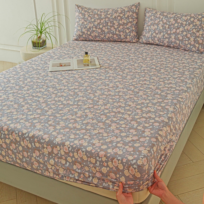 91家纺网 家纺一手货源 找家纺 斯卡诺家纺 2025新款秋冬爆款古法水洗棉单床笠床笠三件套枕套 一见倾心-床笠