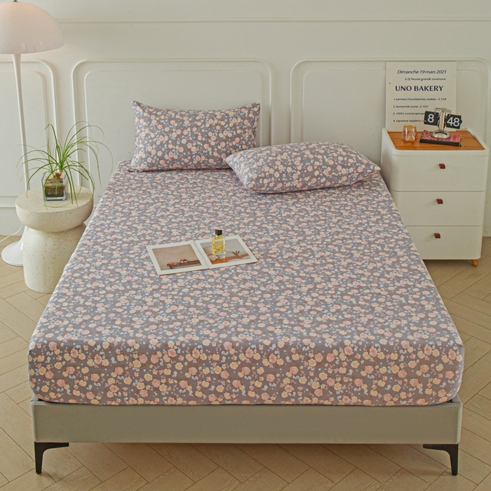 91家纺网 家纺一手货源 找家纺 斯卡诺家纺 2025新款秋冬爆款古法水洗棉单床笠床笠三件套枕套 一见倾心-床笠