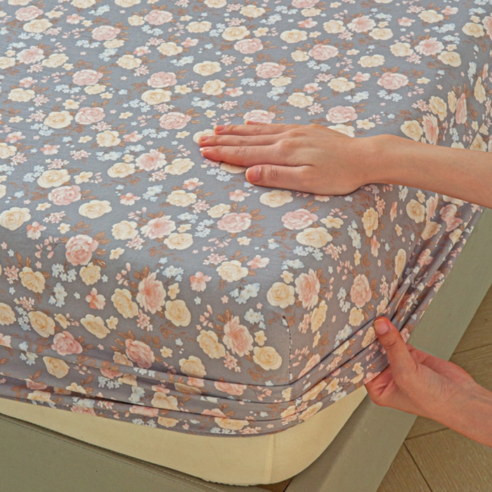 91家纺网 家纺一手货源 找家纺 斯卡诺家纺 2025新款秋冬爆款古法水洗棉单床笠床笠三件套枕套 一见倾心-床笠