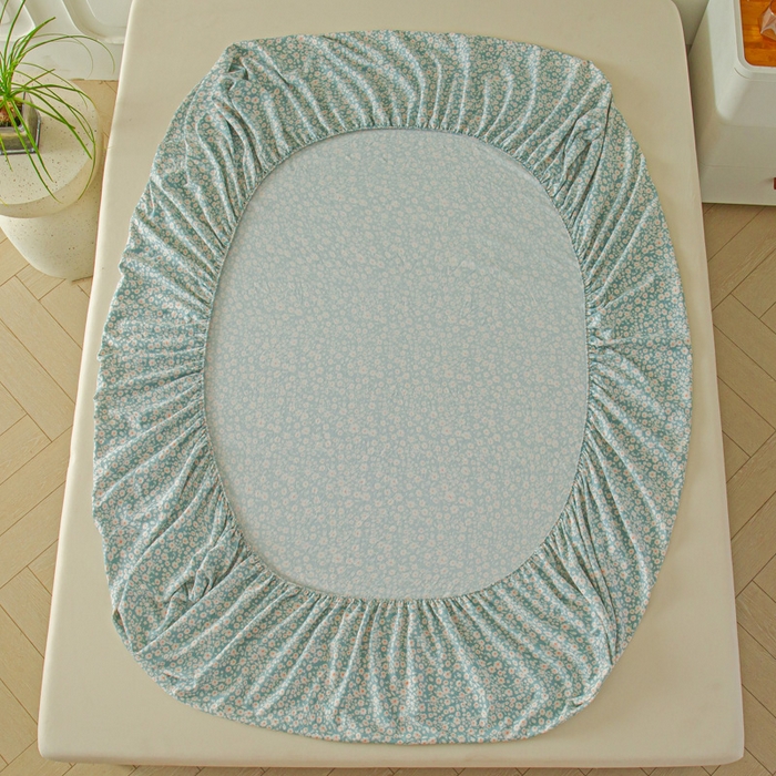 91家纺网 家纺一手货源 找家纺 斯卡诺家纺 2025新款秋冬爆款古法水洗棉单床笠床笠三件套枕套 雨沫-床笠