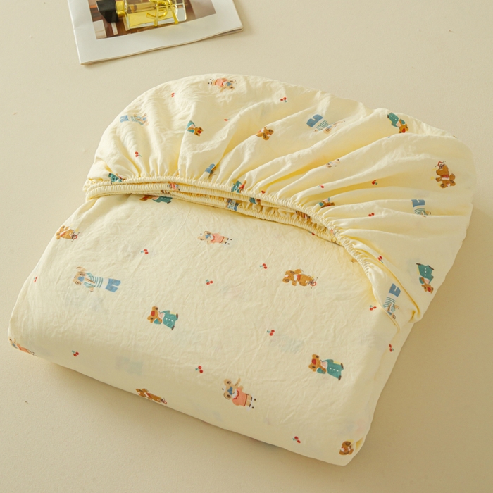 91家纺网 家纺一手货源 找家纺 斯卡诺家纺 2025新款秋冬爆款古法水洗棉单床笠床笠三件套枕套 叠拍图仅供展示不可下单