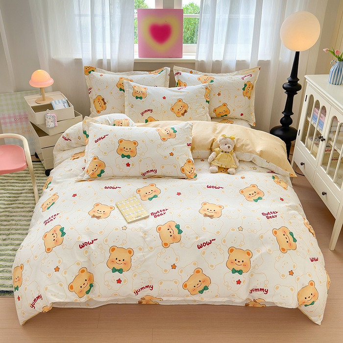 拾物记 2025新款A类12868全棉纯棉四件套-提供买家秀和质检报告 瑞迪熊