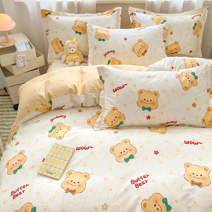 91家纺网 家纺一手货源 找家纺 拾物记 2025新款A类12868全棉纯棉四件套-提供买家秀和质检报告 瑞迪熊