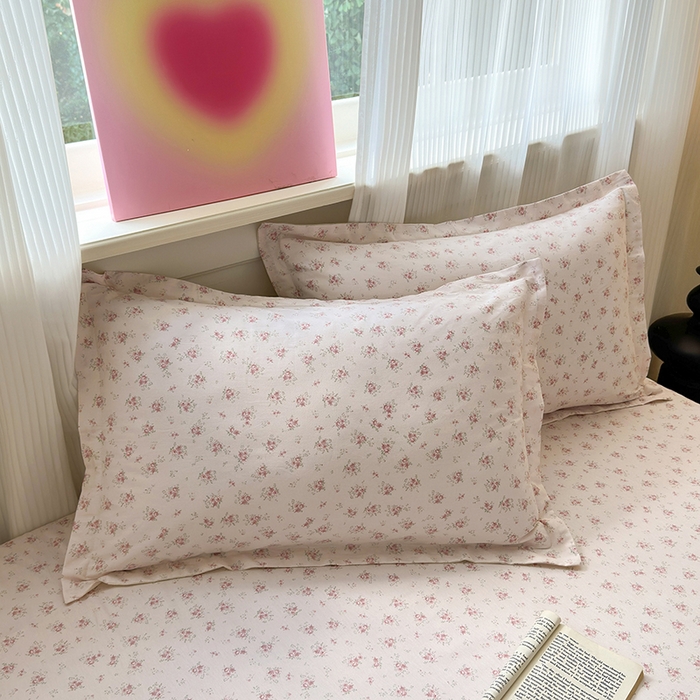 91家纺网 家纺一手货源 找家纺 拾物记 2025新款A类12868全棉纯棉四件套-提供买家秀和质检报告 疏影梦境-粉